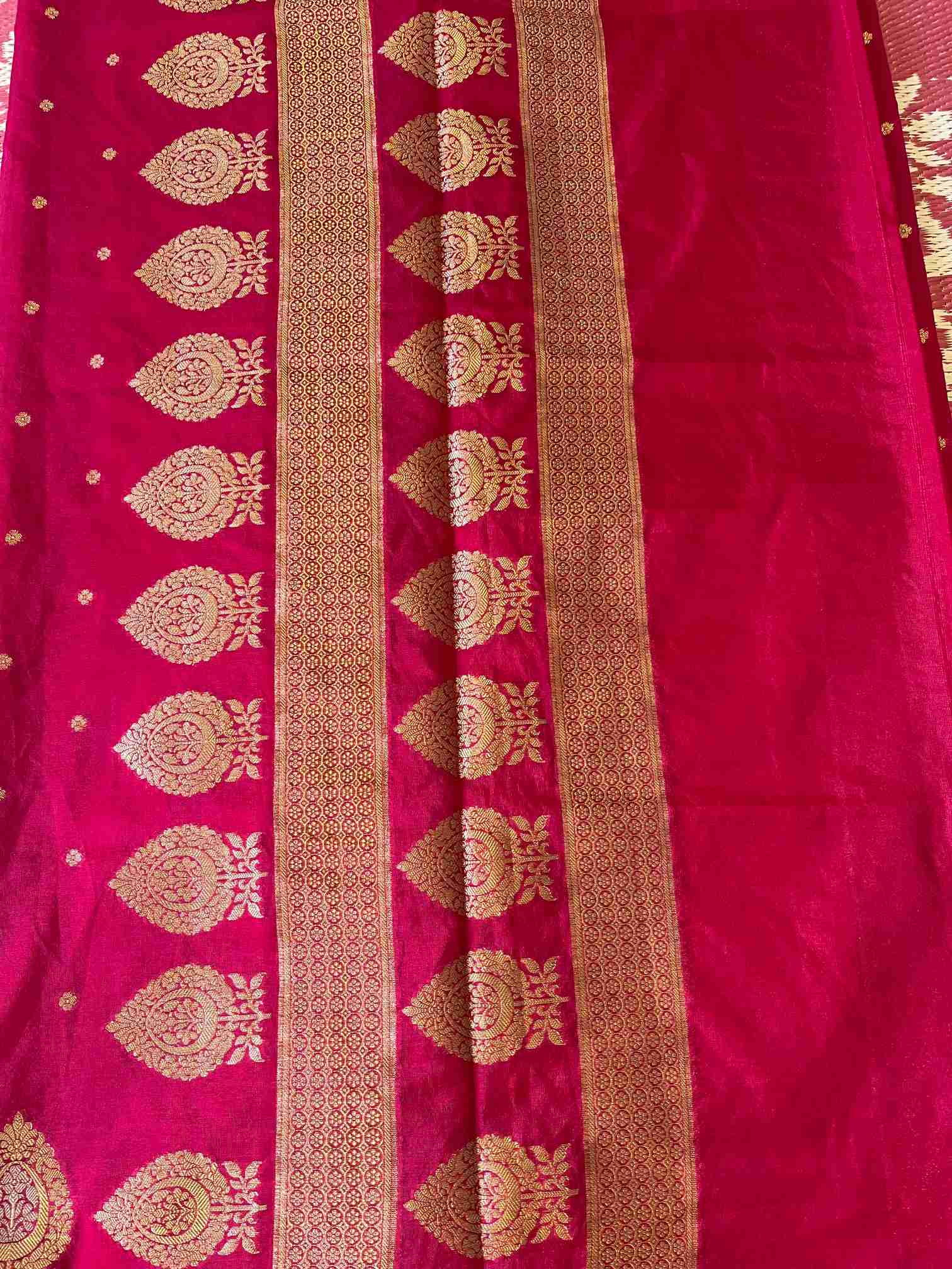 Banarasi Crepe Silk Saree with Sona Rupa Zari Work