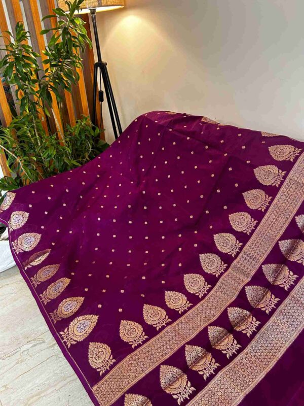 Banarasi Crepe Silk Saree with Sona Rupa Zari Work