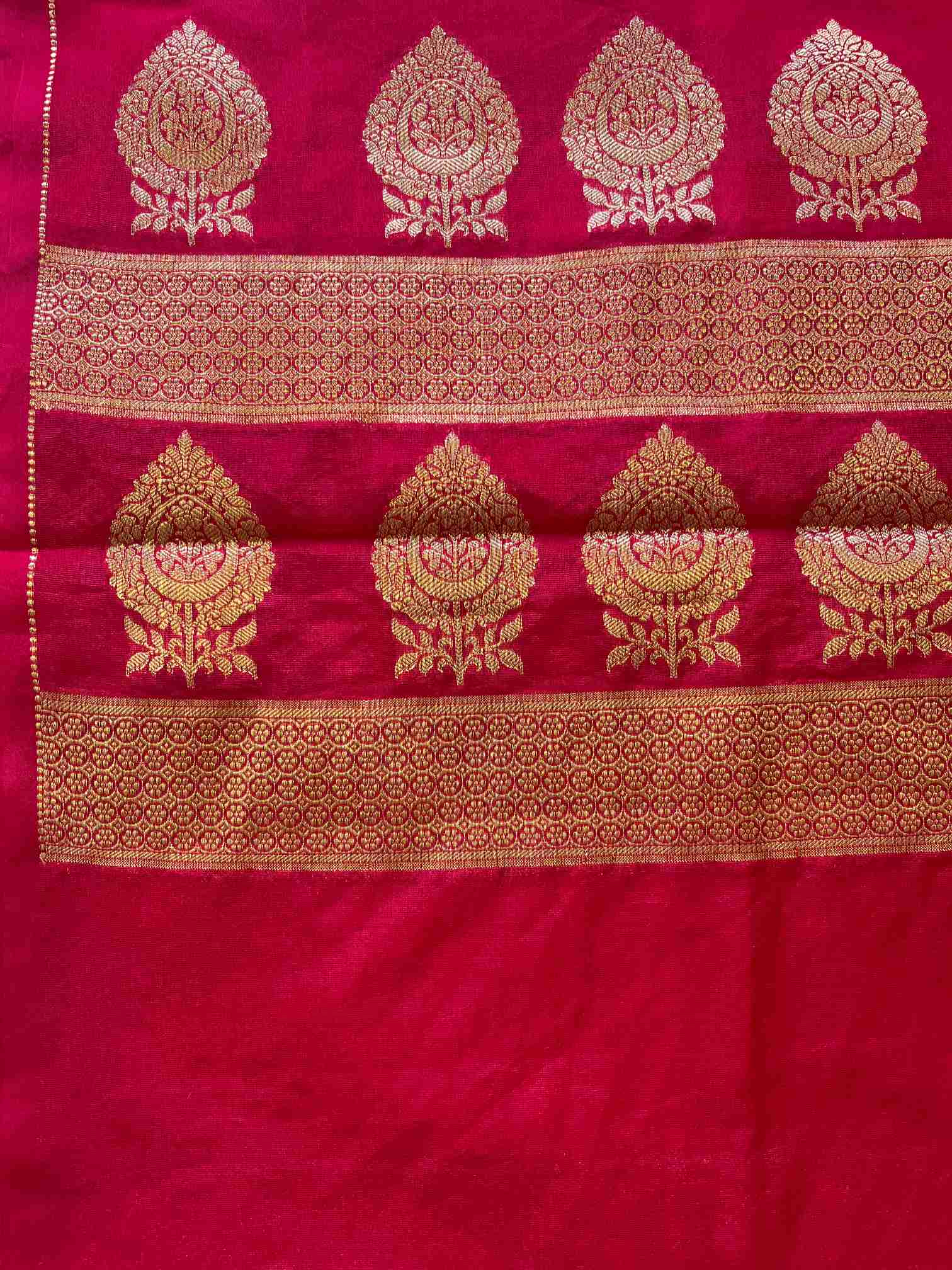 Banarasi Crepe Silk Saree with Sona Rupa Zari Work
