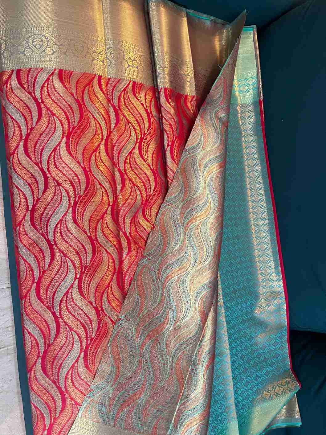 Kanjivaram Katan Silk Saree with Woven Zari Pattern