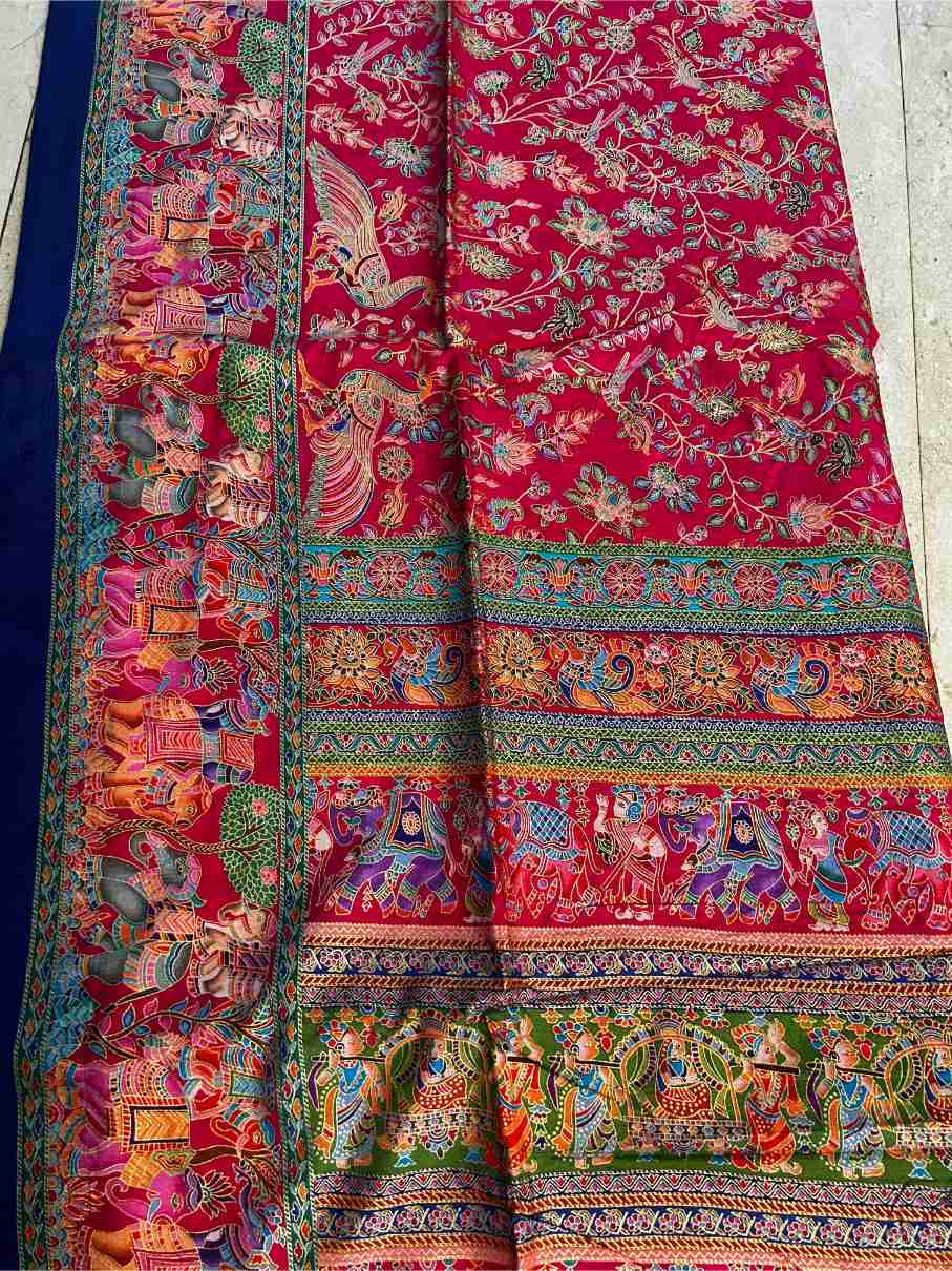 Position Print Sanskriti Sangam Saree in Classic Hues with Intricate Motifs