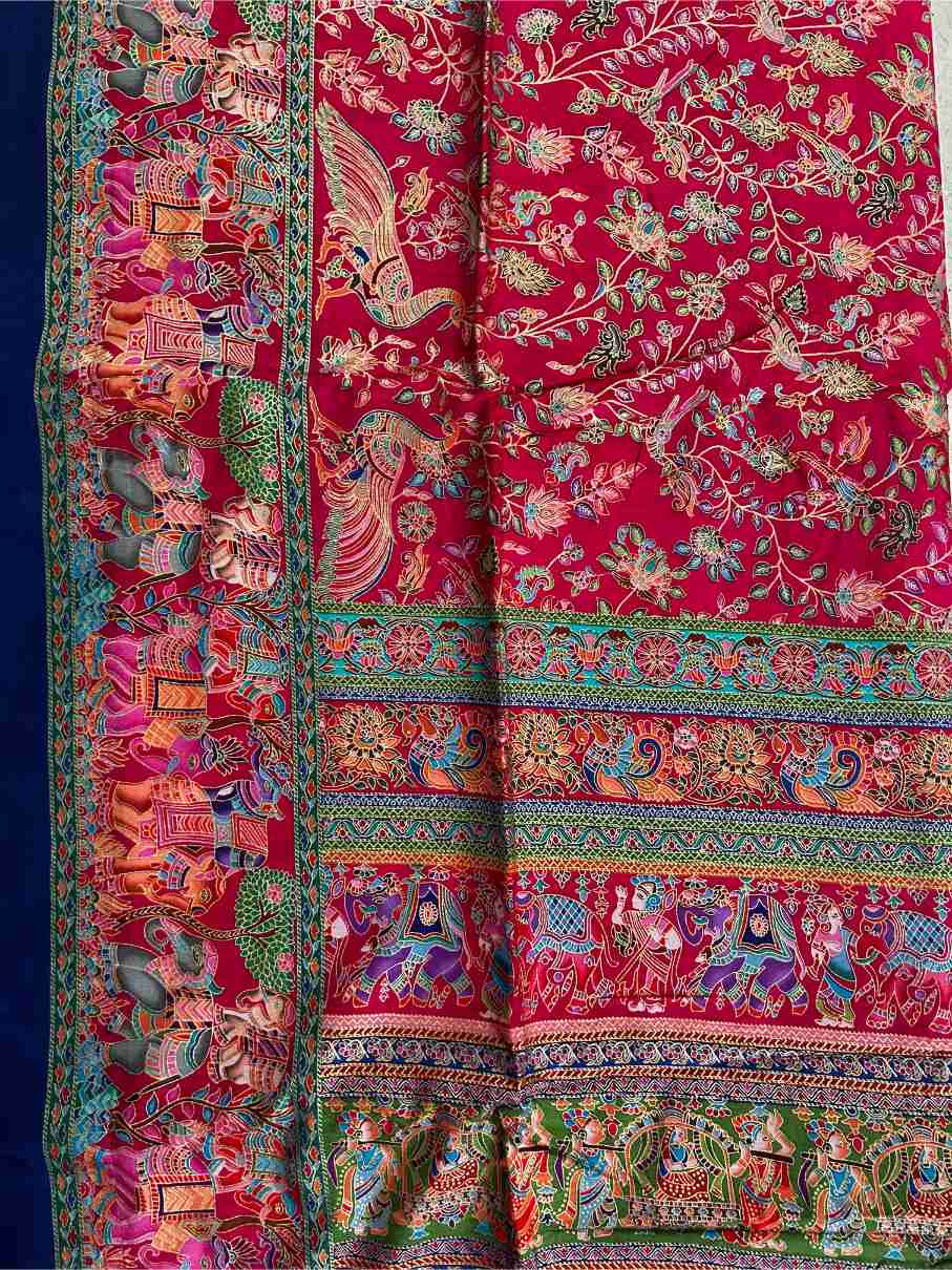 Position Print Sanskriti Sangam Saree in Classic Hues with Intricate Motifs