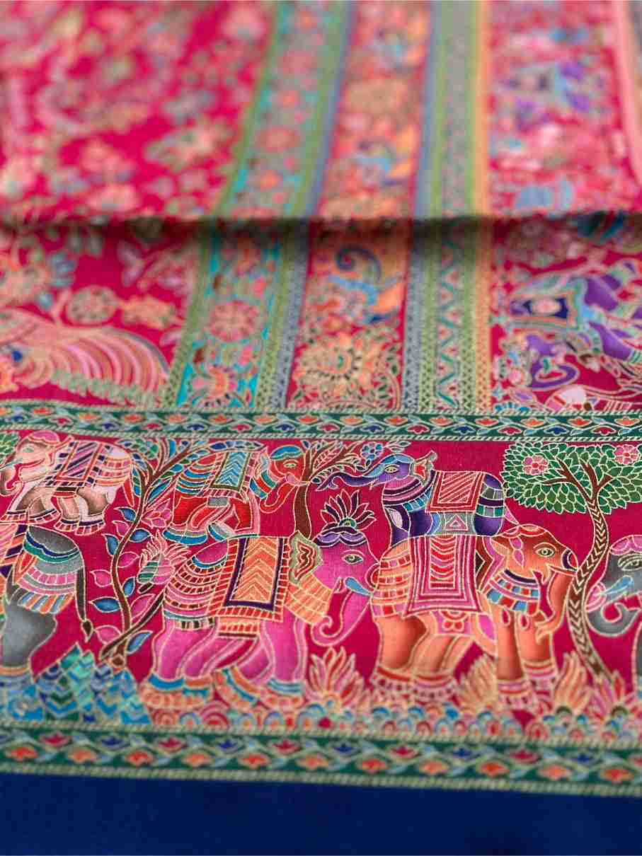 Position Print Sanskriti Sangam Saree in Classic Hues with Intricate Motifs