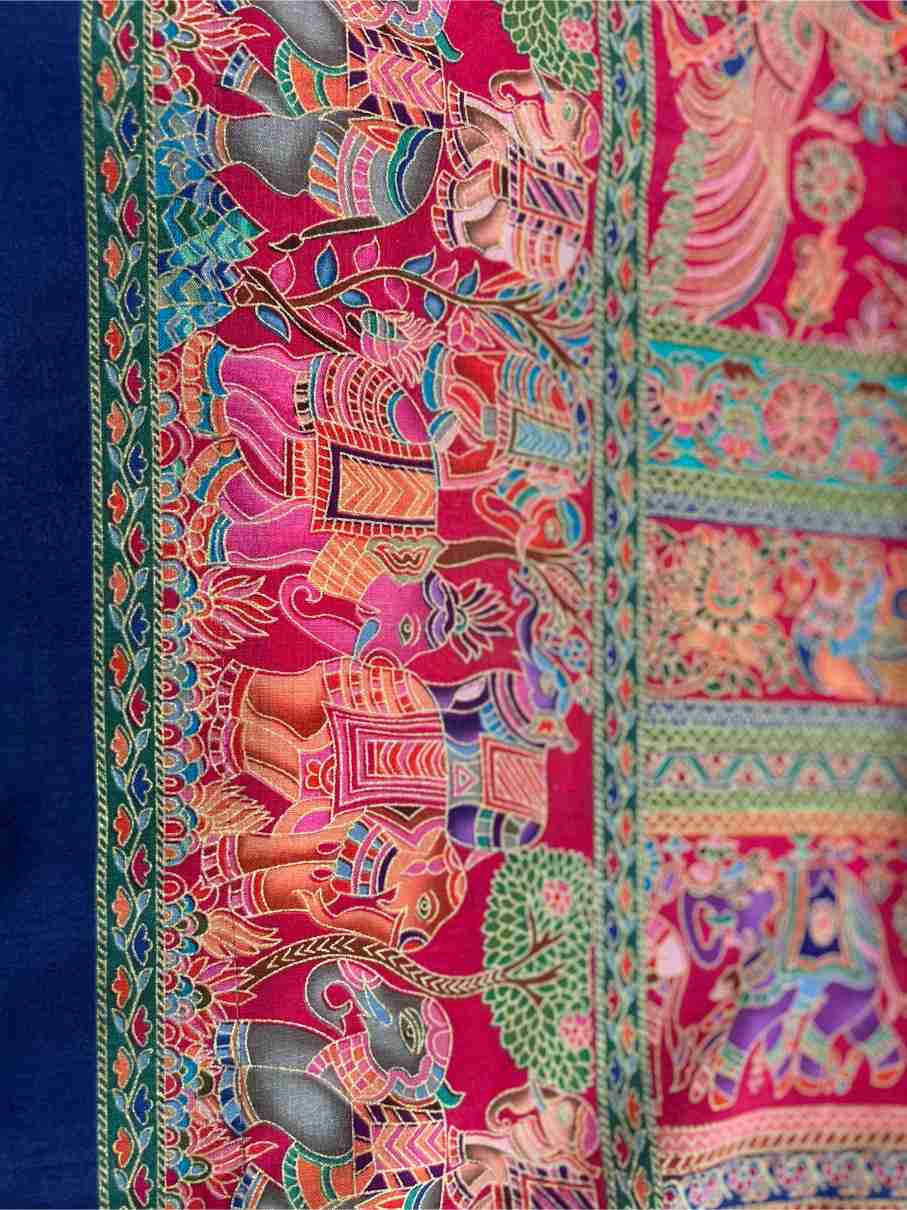 Position Print Sanskriti Sangam Saree in Classic Hues with Intricate Motifs