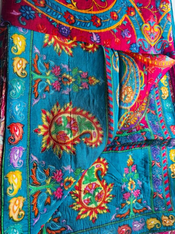 Pashmina Silk Saree in Blue with Refined Woven Texture