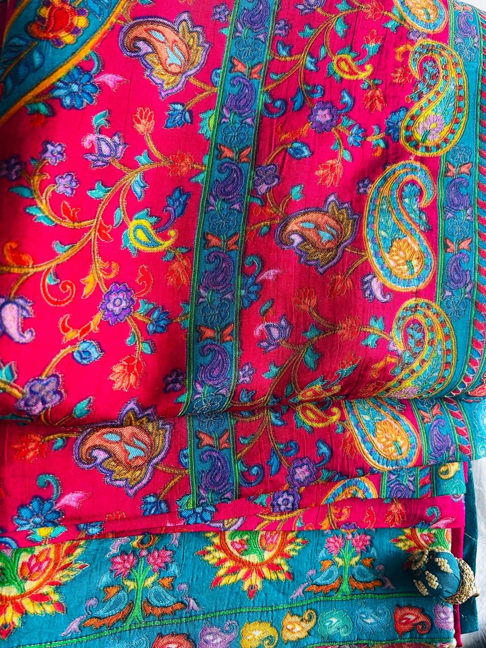 Pashmina Silk Saree in Blue with Refined Woven Texture
